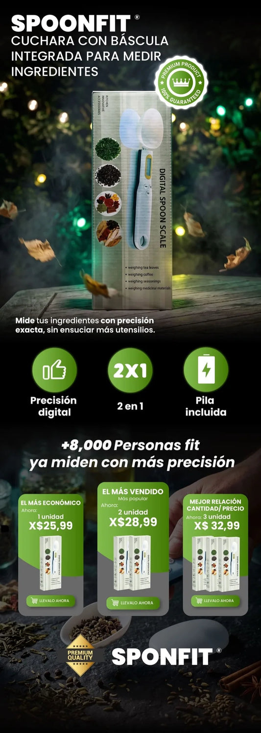 SPOONFIT® - Cuchara con Báscula Digital